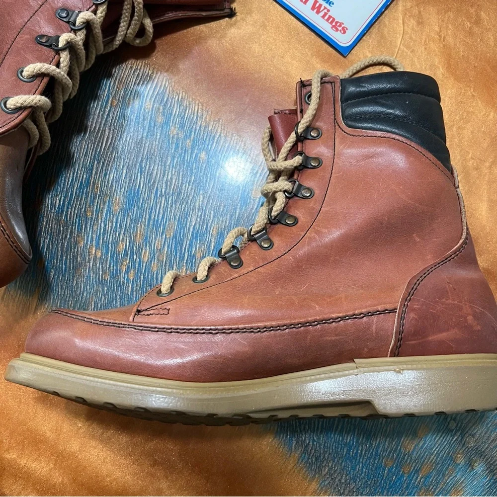VTG New RED WING 497 Supersole Mocc toe Boot Vintage made USA Brown rare